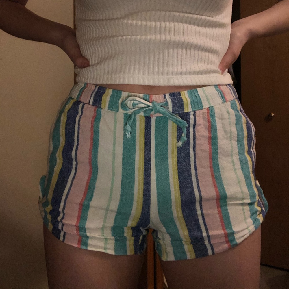 Multicolored Striped Shorts